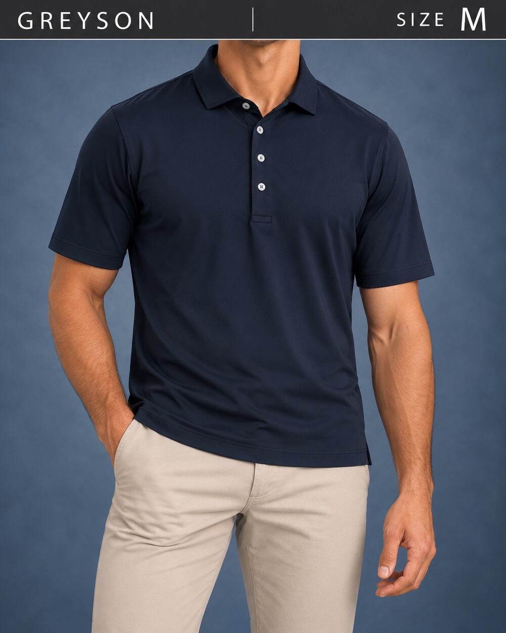 Greyson Black Performance Golf Polo Men’s M NWOT - Picture 2 of 4
